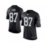 Men's Nike Oakland Raiders #87 Jared Cook Limited Black Team Color NFL Jersey