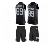 Men's Nike Oakland Raiders #89 Amari Cooper Limited Black Tank Top Suit NFL Jersey