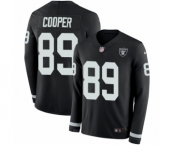 Men's Nike Oakland Raiders #89 Amari Cooper Limited Black Therma Long Sleeve NFL Jersey