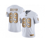 Men's Nike Oakland Raiders #89 Amari Cooper Limited White Gold Rush NFL Jersey