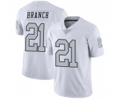 Men's Oakland Raiders #21 Branch White Gray Team Color Vapor Untouchable Limited Jersey
