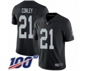 Men's Oakland Raiders #21 Gareon Conley Black Team Color Vapor Untouchable Limited Player 100th Season Football Jersey