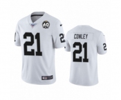 Men's Oakland Raiders #21 Gareon Conley White 60th Anniversary Vapor Untouchable Limited Player 100th Season Football Jersey