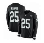 Men's Oakland Raiders #25 Erik Harris Limited Black Therma Long Sleeve Football Jersey