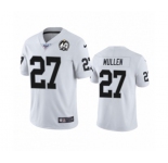 Men's Oakland Raiders #27 Trayvon Mullen White 60th Anniversary Vapor Untouchable Limited Player 100th Season Football Jersey