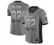 Men's Oakland Raiders #32 Marcus Allen Limited Gray Rush Drift Fashion Football Jersey