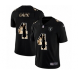Men's Oakland Raiders #4 Derek Carr Black Statue of Liberty Limited Player Football Jersey