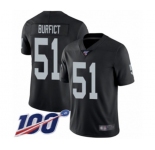 Men's Oakland Raiders #51 Vontaze Burfict Black Team Color Vapor Untouchable Limited Player 100th Season Football Jersey