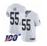 Men's Oakland Raiders #55 Marquel Lee White Vapor Untouchable Limited Player 100th Season Football Jersey