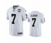 Men's Oakland Raiders #7 Mike Glennon White 60th Anniversary Vapor Untouchable Limited Player 100th Season Football Jersey