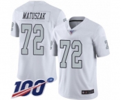 Men's Oakland Raiders #72 John Matuszak Limited White Rush Vapor Untouchable 100th Season Football Jersey