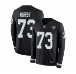 Men's Oakland Raiders #73 Maurice Hurst Limited Black Therma Long Sleeve Football Jersey