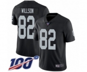 Men's Oakland Raiders #82 Luke Willson Black Team Color Vapor Untouchable Limited Player 100th Season Football Jersey