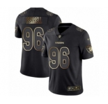 Men's Oakland Raiders #96 Clelin Ferrell Black Gold Vapor Untouchable Limited Football Jersey