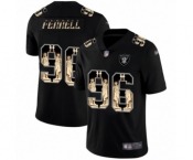 Men's Oakland Raiders #96 Clelin Ferrell Black Statue of Liberty Limited Football Jersey
