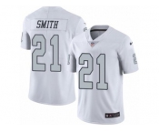 Nike Oakland Raiders #21 Sean Smith White Men's Stitched NFL Limited Rush Jersey