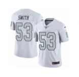 Nike Oakland Raiders #53 Malcolm Smith White Men's Stitched NFL Limited Rush Jersey