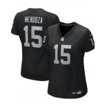 Women Las Vegas Raiders #15 Fernando Mendoza Black Vapor Limited Stitched Jersey