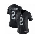 Women Nike Oakland Raiders #2 Giorgio Tavecchio Black Team Color Vapor Untouchable Limited Player NFL Jersey