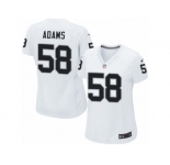 Women Nike Oakland Raiders #58 Tyrell Adams Game White NFL Jersey