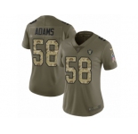 Women Nike Oakland Raiders #58 Tyrell Adams Limited Olive Camo 2017 Salute to Service NFL Jersey