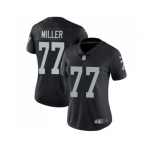 Women Nike Oakland Raiders #77 Kolton Miller Black Team Color Stitched NFL Vapor Untouchable Limited Jersey