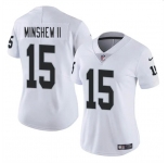 Women's Las Vegas Raiders #15 Gardner Minshew II White Vapor Stitched Jersey