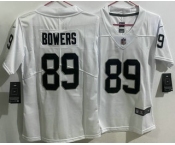 Women's Las Vegas Raiders #89 Brock Bowers Limited White Vapor Jersey