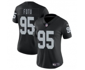 Women's Las Vegas Raiders #95 Leki Fotu Black 2025 Vapor Football Stitched Jersey