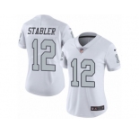Women's Nike Oakland Raiders #12 Kenny Stabler Limited White Rush NFL Jersey