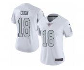 Women's Nike Oakland Raiders #18 Connor Cook Limited White Rush NFL Jersey