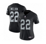Women's Nike Oakland Raiders #22 Rashaan Melvin Black Team Color Vapor Untouchable Limited Player NFL Jersey