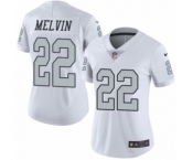 Women's Nike Oakland Raiders #22 Rashaan Melvin Limited White Rush Vapor Untouchable NFL Jersey
