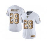 Women's Nike Oakland Raiders #28 Latavius Murray Limited White Gold Rush NFL Jersey