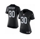 Women's Nike Oakland Raiders #30 Jalen Richard Limited Black Team Color NFL Jersey