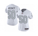 Women's Nike Oakland Raiders #50 Ben Heeney Limited White Rush NFL Jersey
