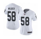 Women's Nike Oakland Raiders #58 Kyle Wilber White Vapor Untouchable Elite Player NFL Jersey
