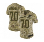 Women's Nike Oakland Raiders #70 Kelechi Osemele Limited Camo 2018 Salute to Service NFL Jersey