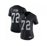 Women's Nike Oakland Raiders #72 Donald Penn Vapor Untouchable Limited Black Team Color NFL Jersey