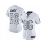 Women's Nike Oakland Raiders #86 Lee Smith Limited White Rush NFL Jersey