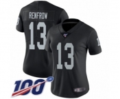 Women's Oakland Raiders #13 Hunter Renfrow Black Team Color Vapor Untouchable Limited Player 100th Season Football Jersey