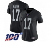 Women's Oakland Raiders #17 Dwayne Harris Black Team Color Vapor Untouchable Limited Player 100th Season Football Jersey