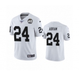 Women's Oakland Raiders #24 Johnathan Abram White 60th Anniversary Vapor Untouchable Limited Player 100th Season Football Jersey