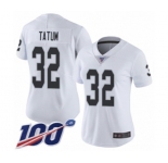 Women's Oakland Raiders #32 Jack Tatum White Vapor Untouchable Limited Player 100th Season Football Jersey