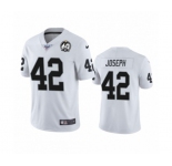 Women's Oakland Raiders #42 Karl Joseph White 60th Anniversary Vapor Untouchable Limited Player 100th Season Football Jersey