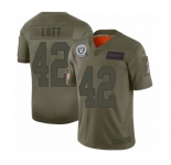 Women's Oakland Raiders #42 Ronnie Lott Limited Camo 2019 Salute to Service Football Jersey