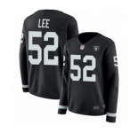 Women's Oakland Raiders #52 Marquel Lee Limited Black Therma Long Sleeve Football Jersey
