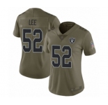 Women's Oakland Raiders #52 Marquel Lee Limited Olive 2017 Salute to Service Football Jersey
