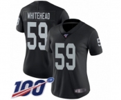 Women's Oakland Raiders #59 Tahir Whitehead Black Team Color Vapor Untouchable Limited Player 100th Season Football Jersey