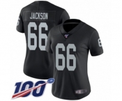 Women's Oakland Raiders #66 Gabe Jackson Black Team Color Vapor Untouchable Limited Player 100th Season Football Jersey